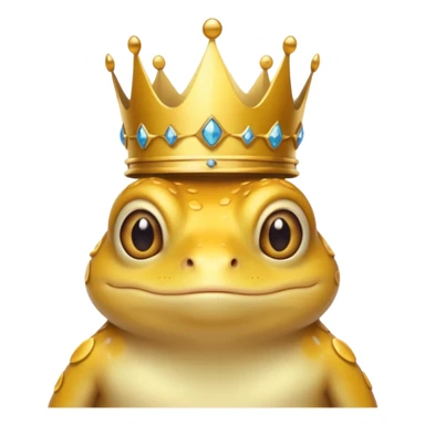 yellow frog in royal outfit and  sticker