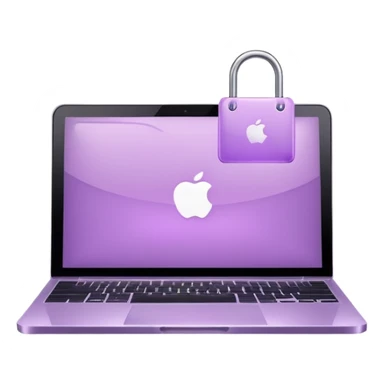 Discount tag with macbook ios light violet elements. sticker