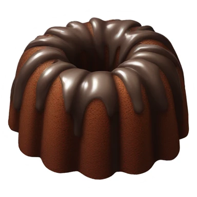 Chocolate Bundt cake with no icing, but has chocolate chips on top  sticker
