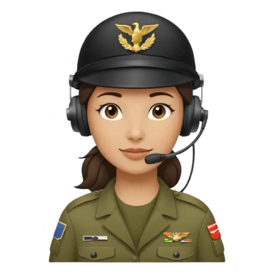 female military communications operator sticker
