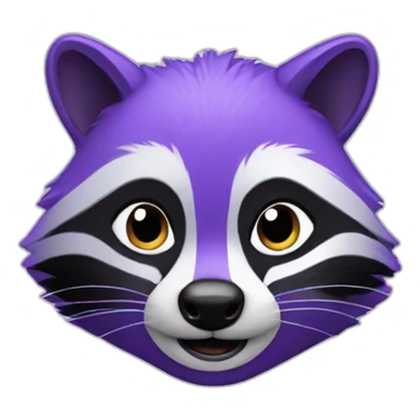 purple raccoon sticker