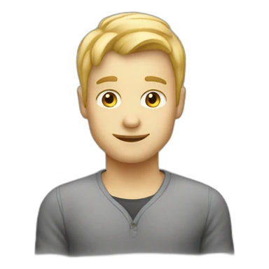 Blond man programmer hazelnut sticker