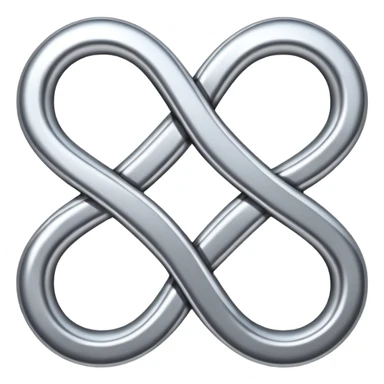 A metal strip in a shape of infinity  sticker