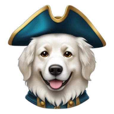 Pyrenees mountain dog White pirate costum sticker