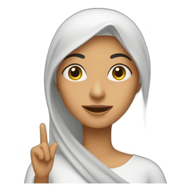 Arab woman with raised hand sticker