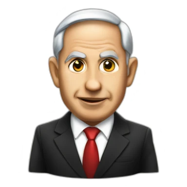 Bibi Netanyahu with horns sticker