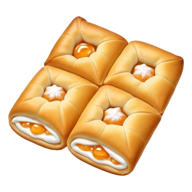 Traditional apricot kolaches folded and not round sticker