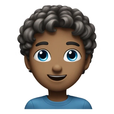 Blue heart eyes emoji sticker