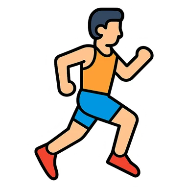 man athlete running sticker