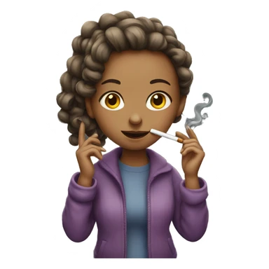 Girl with cigarette sticker