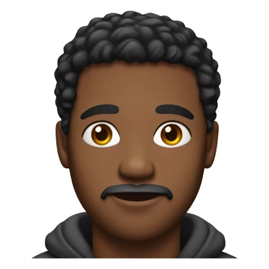 African American man with black hair and facial hair around 20 years old sticker