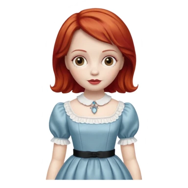 annabelle doll red hair sticker