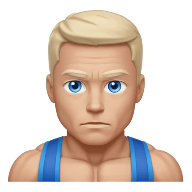 John Henry with blue eyes sticker