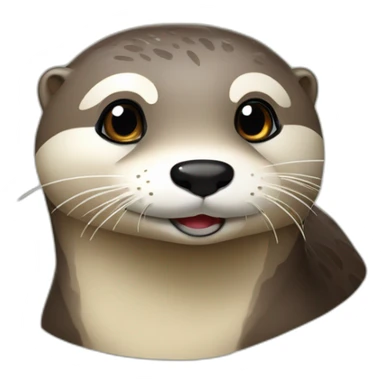 Loutre dans riviere sticker