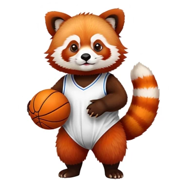 Red panda playing basketball  sticker