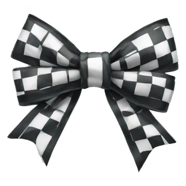 checkered bow sticker