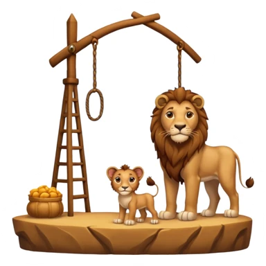 Arche de noé avec lionne sticker