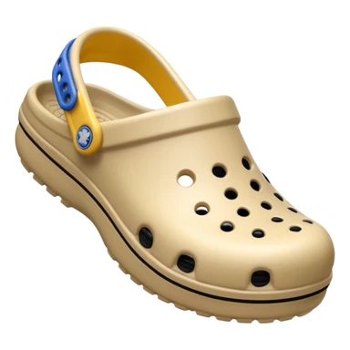 I need emojis of classic original Crocs shoe in pure White, pure Black and pure Beige sticker