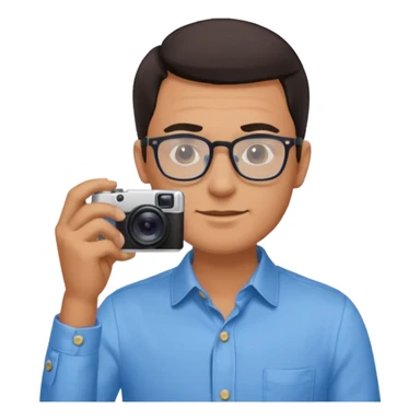 Hombre moreno con gafas haciendo fotos en una boda sticker