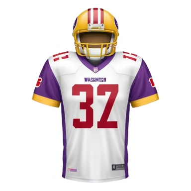 Washington commanders football jersey sticker