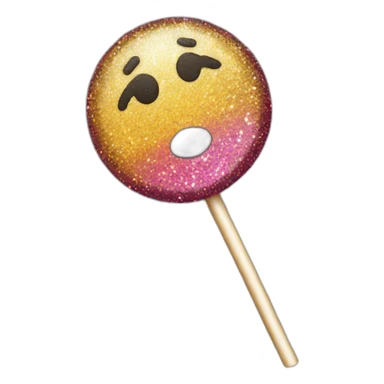 Glitter lollipop sticker