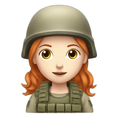csgo soldier pale redhead girl sticker
