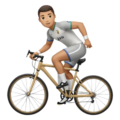 Bisikletle ön kaldırıp gezen ronaldo sticker