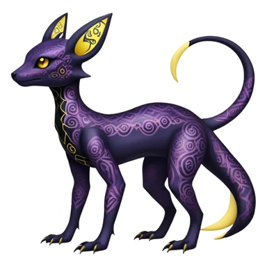 Pastel Gothic Salandit-Umbreon-Fakémon-hybrid-creature (full body)  sticker
