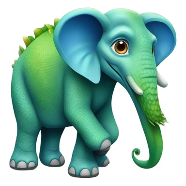 elephant mixed with an iguana sticker