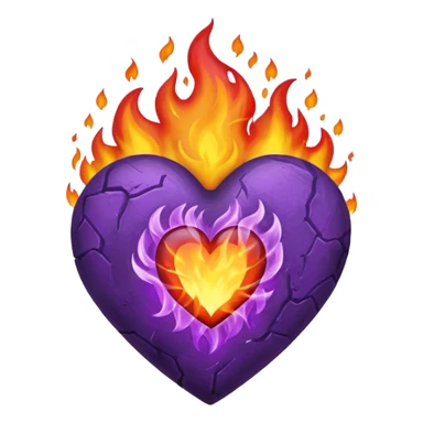 Heart Fire Purple sticker