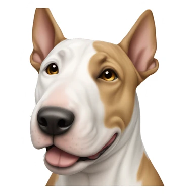 Roman nose bull terrier tan white and black  sticker