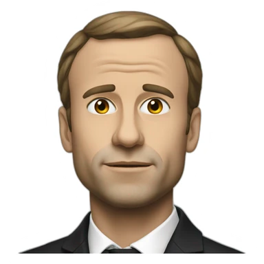 Macron noir sticker