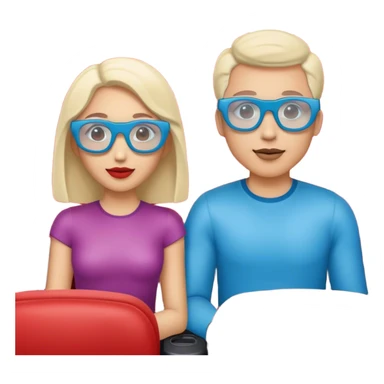 Two person cinema  sticker