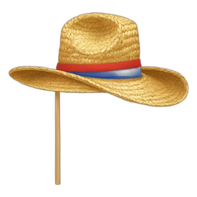 drapeau chapeau de paille sticker