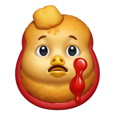 Crying chicken nuggets  sticker