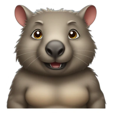 Wombat with six pack sticker