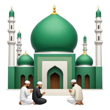 I want a mosque where people pray and it's noisy, and I want it green. sticker