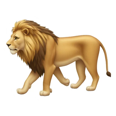 a lion walking in the jungle sticker