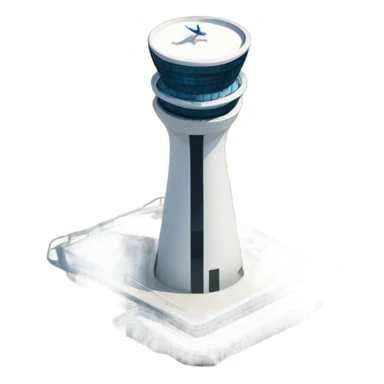 air traffic control tower, fullsize, modern, realistic sticker