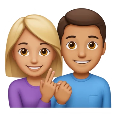 couple holding hands, emoji sticker