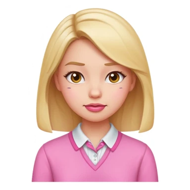 Baddie preppy aesthetic cute sassy emoji sticker