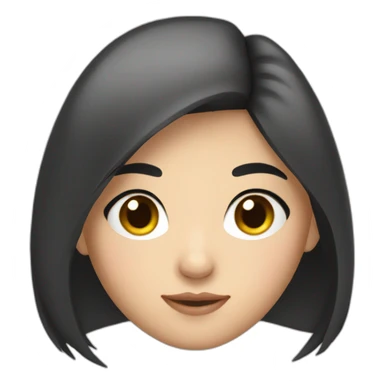 wasian girl with eyeliner from head to chest sticker