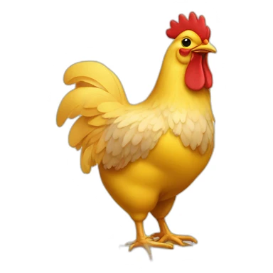 chicken on top of a first place podium sticker