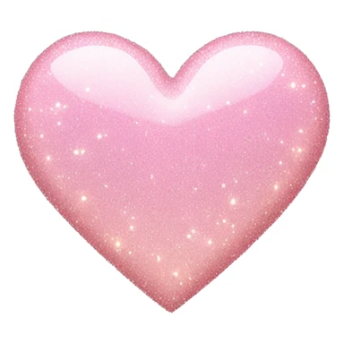 light pink heart with glitter sticker