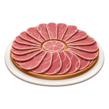 cold cuts (bologna on a platter) sticker