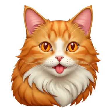 cat heart eyes with tongue out sticker