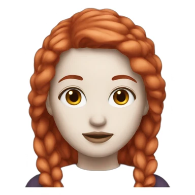 nina red hair white skin sticker