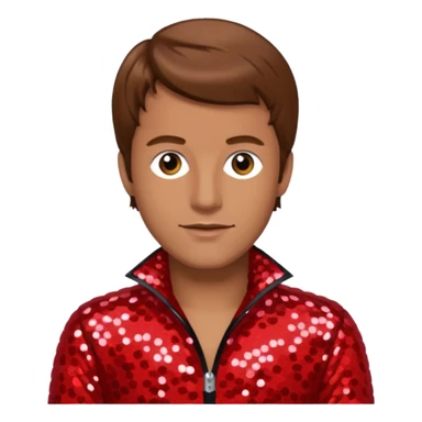 Peter Allen with Brown Hair, Red Sequin Outfit sticker