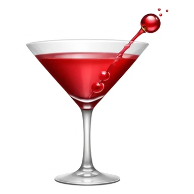 red martini with foam top sticker