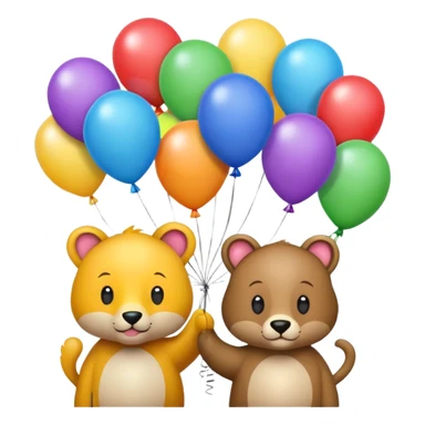 animals with balloon sticker